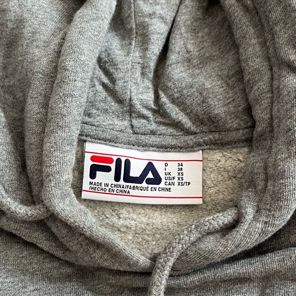 Brand: FILA, Colour: Grey, red, blue, Size: Women’s XS, Style: hooded sweater - Picture 2 of 4